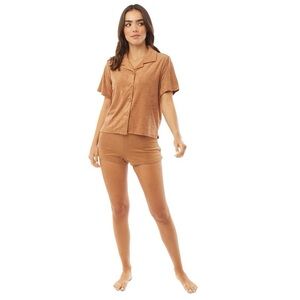 Bundle(2) pajama set Hutch Tan Knit Shorts L
